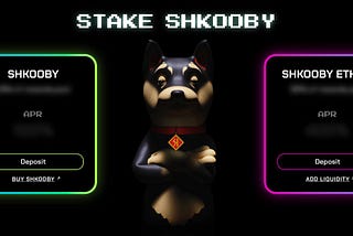 Shkooby Inu Staking Welcome Page