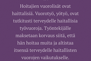 Vuorolisät ovat haittalisiä