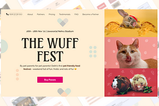 Case Study : Curating a landing page for a Pet-friendly Food Festival