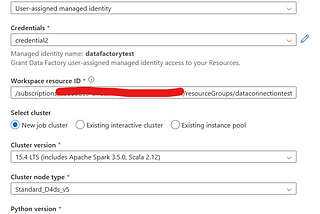 How to apply a custom policy for Databricks Job Compute and execute a job from Azure Data Factory