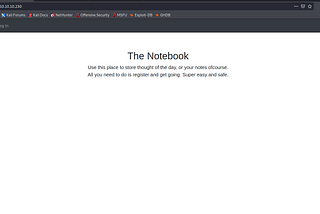 Hack The Box — The Notebook