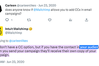 Mailchimp dont have CC ????????