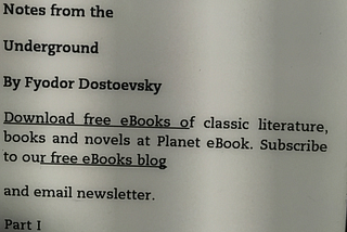 Fyodor Dostoevsky — Notes From The Underground Review