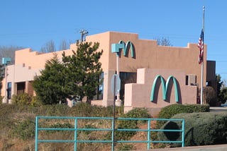 McDonald’s with turquoise ‘M’ arches