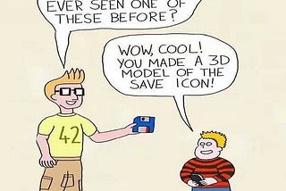 conversation regrading floppy disk.