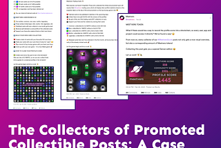 The Collectors of Promoted Collectible Posts: A Case Study by Meetvers