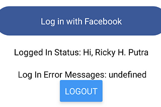 Facebook login in Android using React and Expo