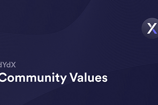 The dYdX Community Values