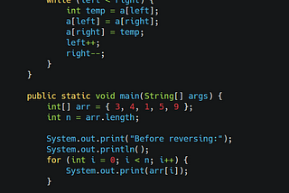 Reverse an Array (Iterative/Recursive)