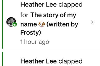 Thank you, Heather Lee , for reading Frosty’s stories.