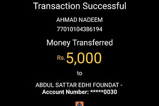Fund Raising(Edhi)