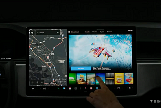 A glimpse of the new Tesla UI