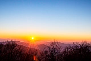 Sunset in the Smokey Mountains