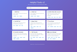 Introducing helpful tools v2, a gift to all developers