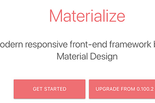 Getting started with Materialize-CSS
