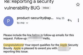 MY FIRST APPLE BUG and MY FIRST WRITEUP