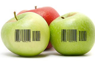 barcoded apples (not a reality yet)