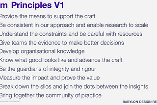 Guiding your team strategy with User Research Principles