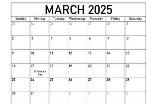 Plan Your March 2025: A Student’s Guide to Free Printable Calendars