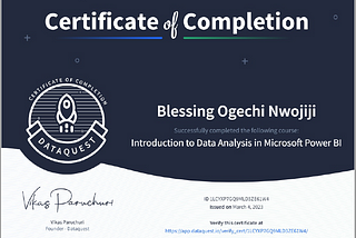 Learning Power BI — First Visualization and a Certificate.