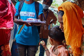 Rohingya nutrition volunteers support the regular nutrition services in the camps