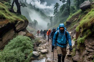 AI illustration of Kheerganga Trek