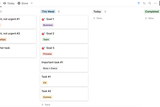 Managing My Week with a Notion Board