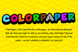 ColorPaper for ColorMonsters.