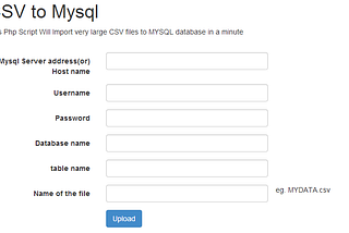 Import Large CSV files to MySQL In a Minute