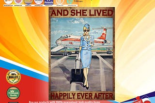 HOT Blue flight attendance and she live happily ever after poster