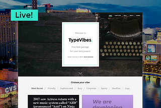 Introducing TypeVibes.com — Free typography pairings to inspire you