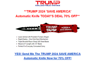 Fashionable Trump Followers Are Packing Branded Switchblades