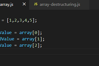 How to De-Structure an Array in JavaScript