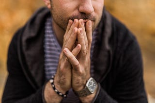 A man thinking.