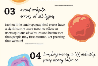 Important facts of Web design/UX