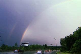 Taken on iPhone X: Double Rainbow