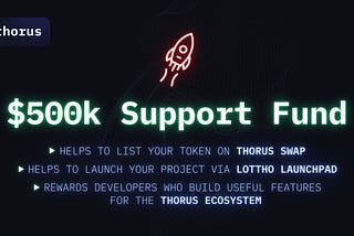 Introducing Thorus’ 500K USD Support Fund!