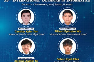 Filipino STEM excellence shines with silver and bronze medals at the 2023 IOI in Hungary