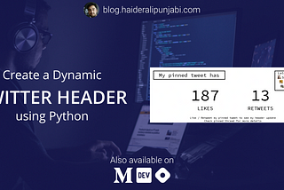 Dynamic Twitter Header using Python