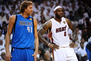 Dirk and Lebron in the 2011 NBA Finals