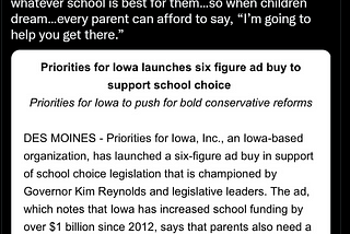 Whose Priorities for Iowa?