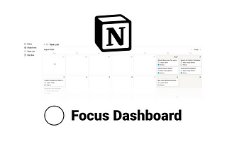 Focus Dashboard — Simple Notion Template for Task, Objective and Resource Management