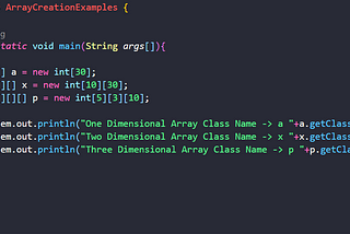 Arrays → In → Java