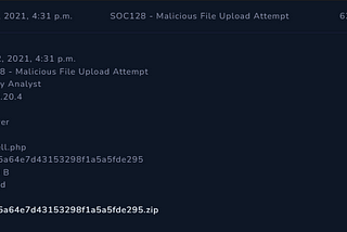 SOC128 — Malicious File Upload Attempt