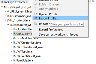 Import and Export Eclipse Profiles