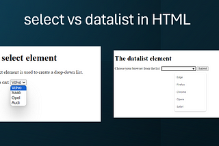 What is the difference between select and datalist?