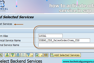 How to Activate Odata Service in SAP