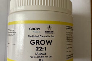 UK Medical Cannabis review; LA Sage from Grow Pharma