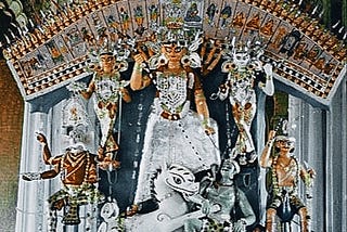 Traditional Durga Image Belonging to the Rajkumar of Krishnagar, Nadia West Bengal.