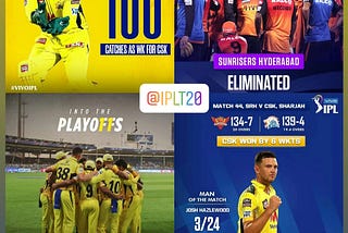 IPL2021: M-44 || Hyderabad Vs Chennai— Super Kings In Playoffs !!